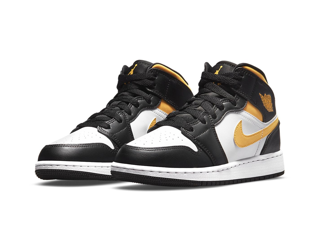 Nike Air Jordan 1 Mid GS Black University Gold-Air Jordan-pikastore.cz
