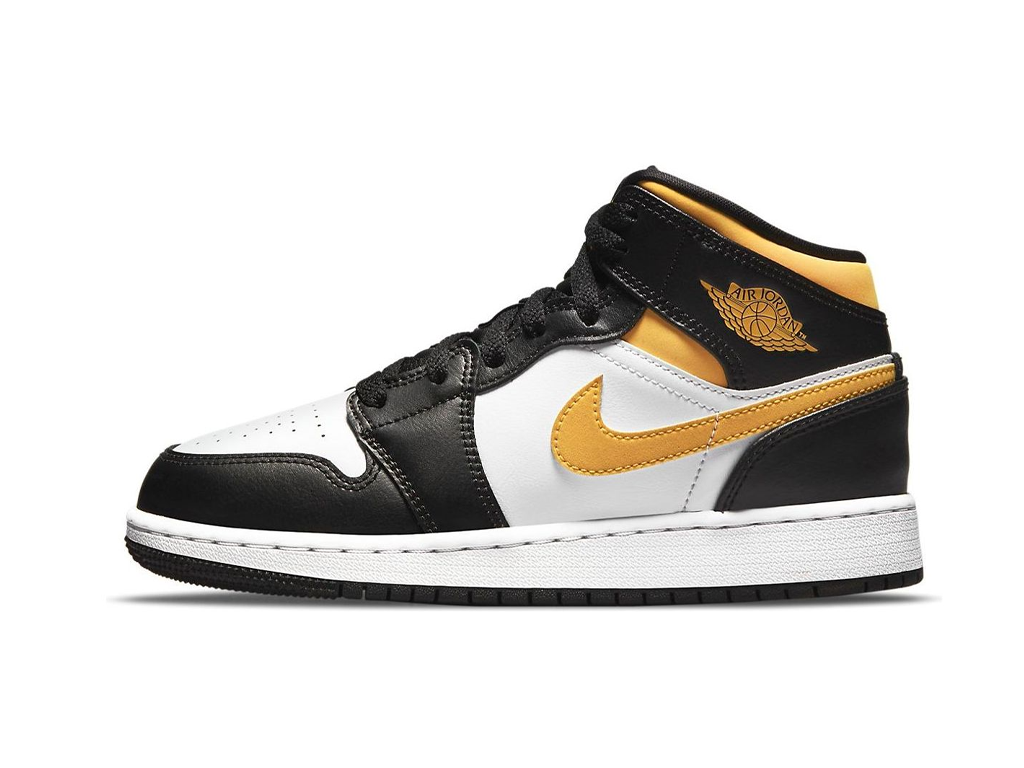 Nike Air Jordan 1 Mid GS Black University Gold-Air Jordan-pikastore.cz