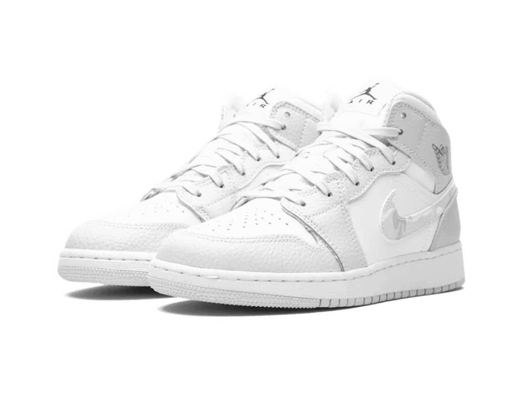 Nike Air Jordan 1 Mid SE GS Swoosh Logo - Grey Camo-Air Jordan-pikastore.cz