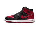 Nike Air Jordan 1 Mid SS GS Black + Red = Bred-Air Jordan-pikastore.cz