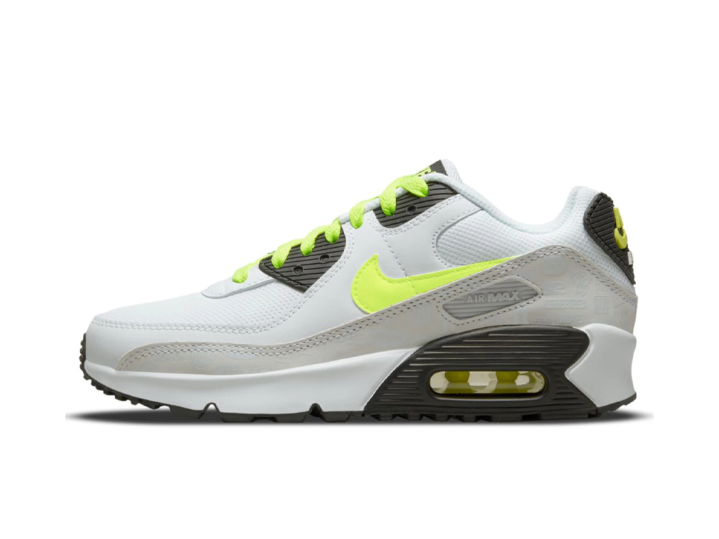 Nike Air Max 90 Leather White Volt (GS)-sneakers-Nike-pikastore.cz
