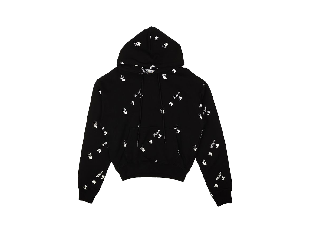 Off-White Allover Over Hoodie Black/White-Off-White-pikastore.cz