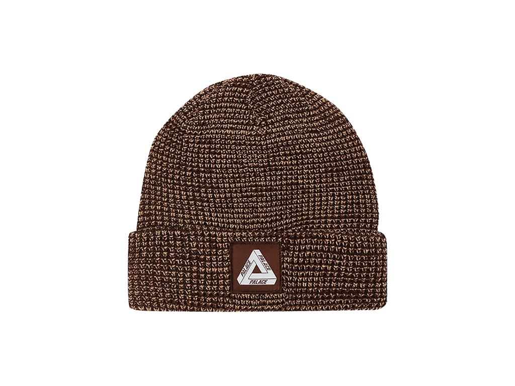Palace Tri-Freg Patch Beanie Brown-Palace-pikastore.cz