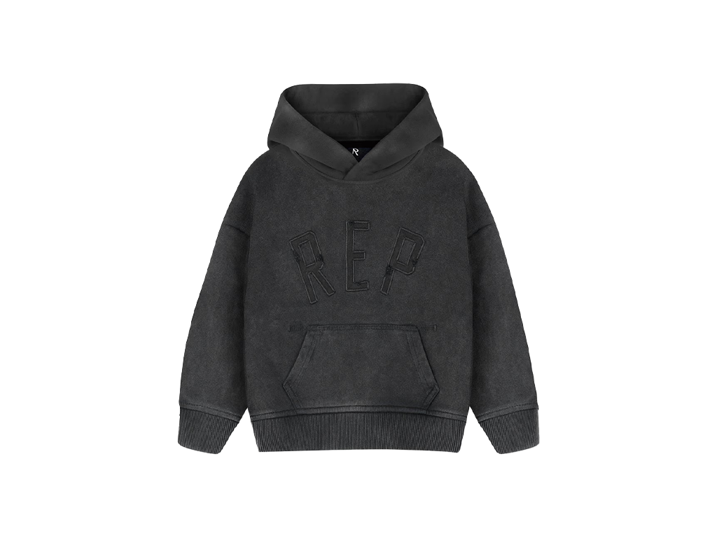 Represent Mini Rep Applique Hoodie Vintage Black-Represent-pikastore.cz