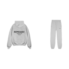 Represent Owners Club Hoodie + Sweatpants Ash Grey - SET