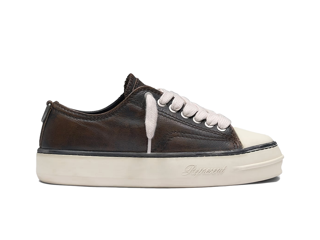 Represent Rep-Cap Distressed Leather Dark Brown – čepice – fotka 3 z 4
