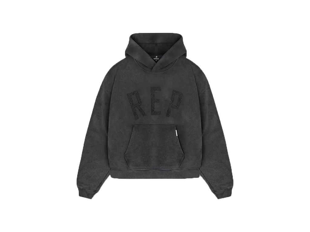 Represent Rep Applique Hoodie Vintage Black-Represent-pikastore.cz