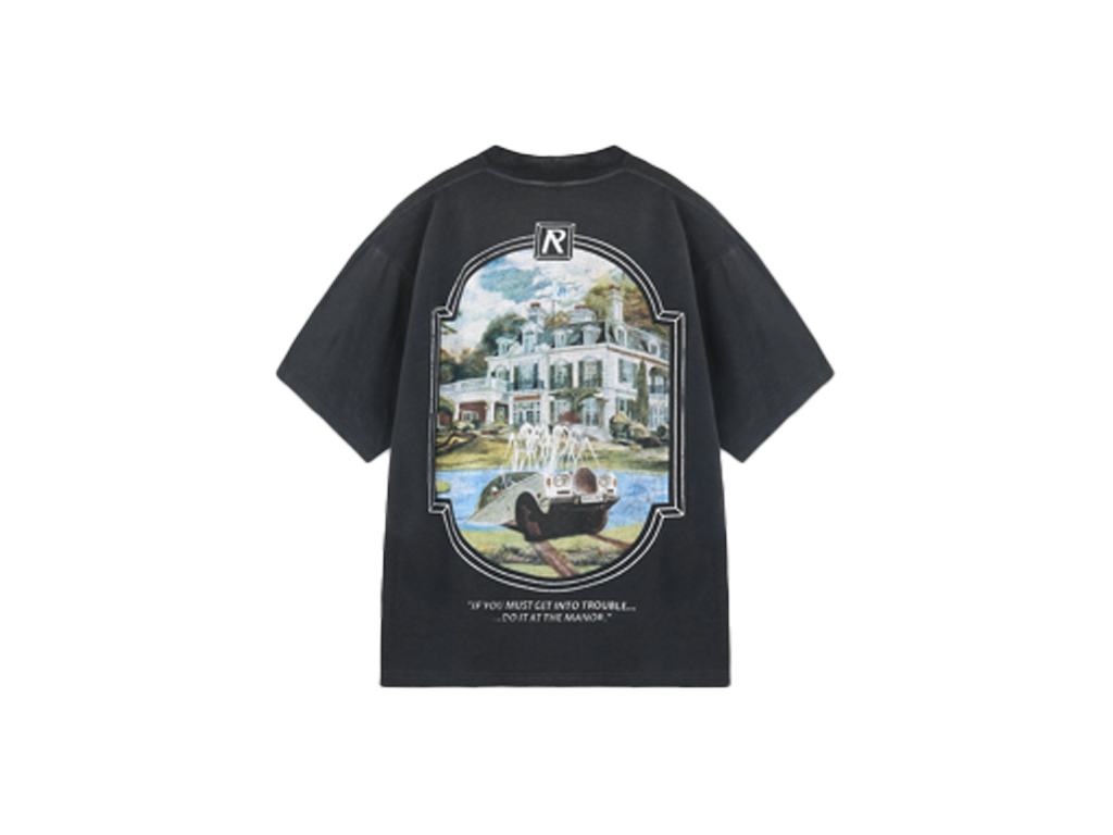 Represent Revere Manor T-Shirt Stained Black-Represent-pikastore.cz