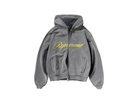 Represent Script Logo Zip Hoodie Vintage Grey-Represent-pikastore.cz