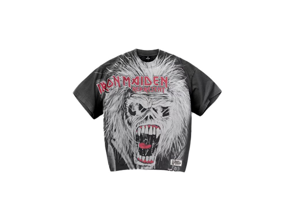 Represent X Iron Maiden British Metal T-Shirt Stained Brown-Represent-pikastore.cz