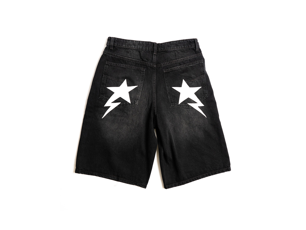 Custom Star Shorts Black v1-Kalhoty-Custompantsprg-pikastore.cz