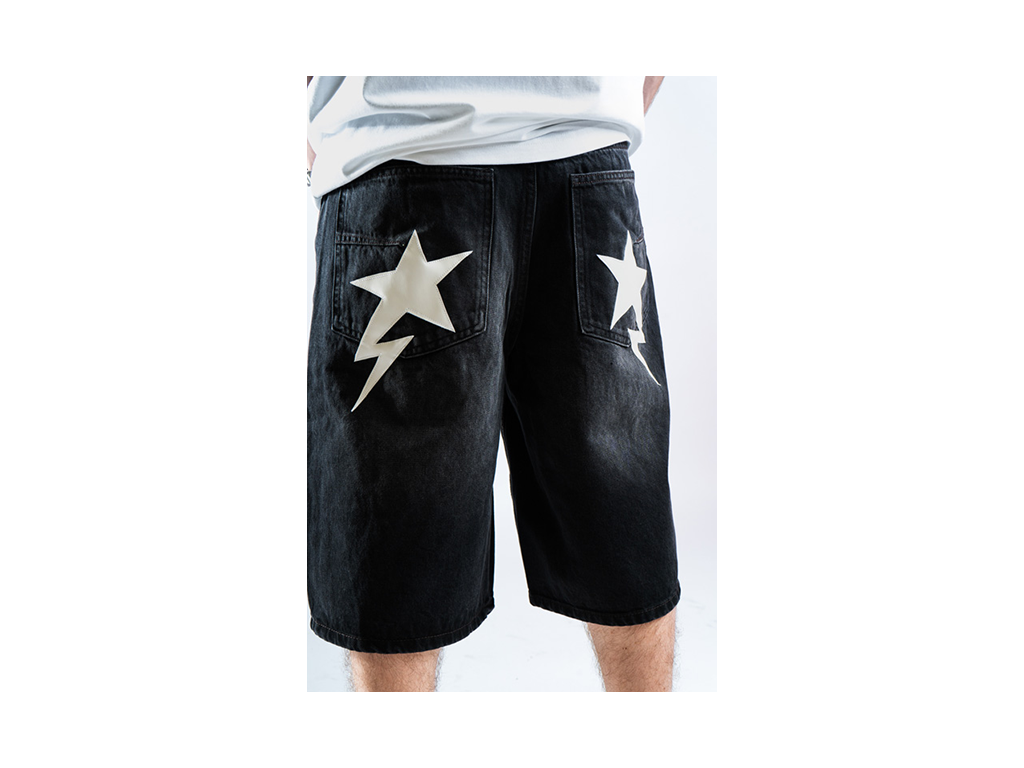 Custom Star Shorts Black v1-Kalhoty-Custompantsprg-pikastore.cz
