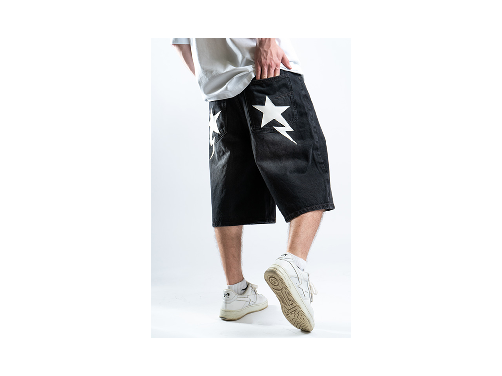 Custom Star Shorts Black v1-Kalhoty-Custompantsprg-pikastore.cz