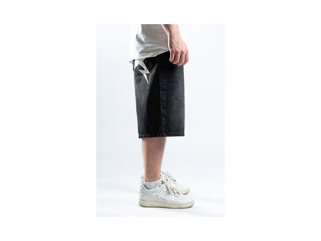Custom Star Shorts Black v1-Kalhoty-Custompantsprg-pikastore.cz
