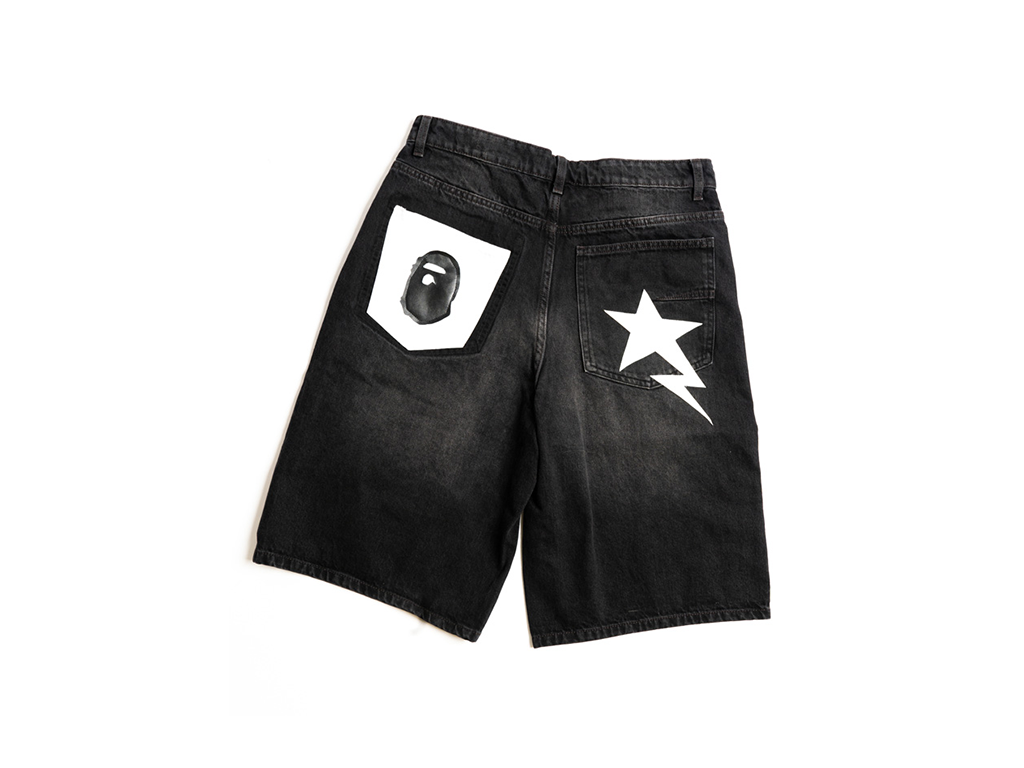 Custom Star Shorts Black v2-Kalhoty-Custompantsprg-pikastore.cz