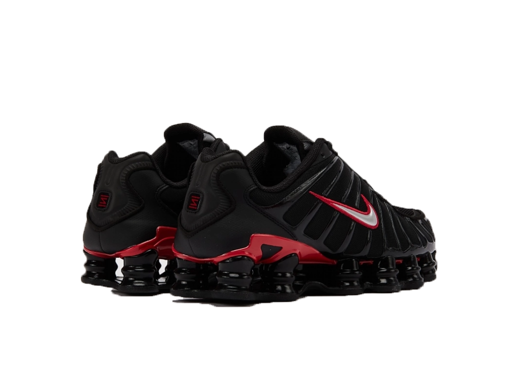 skepta x nike shox tl black red