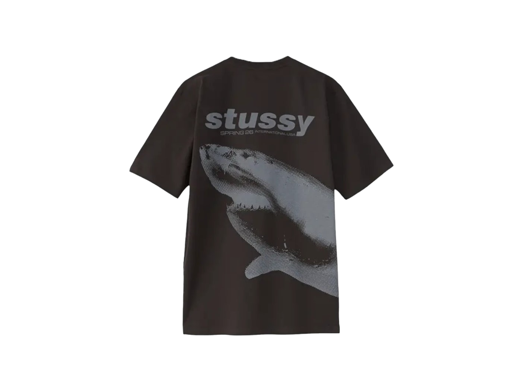 Stussy Shark Pigment Dyed Tee Faded Black-Stussy-pikastore.cz