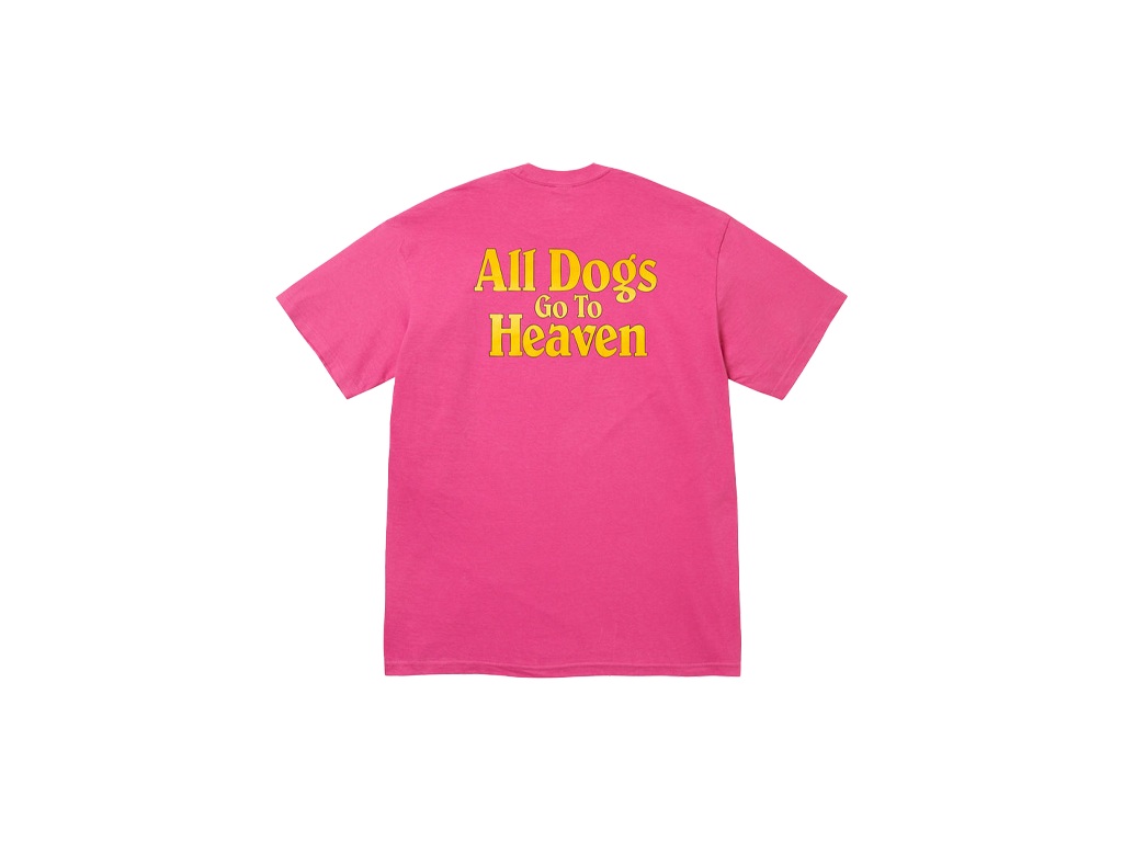 Supreme All Dogs Go To Heaven Tee Fuchsia