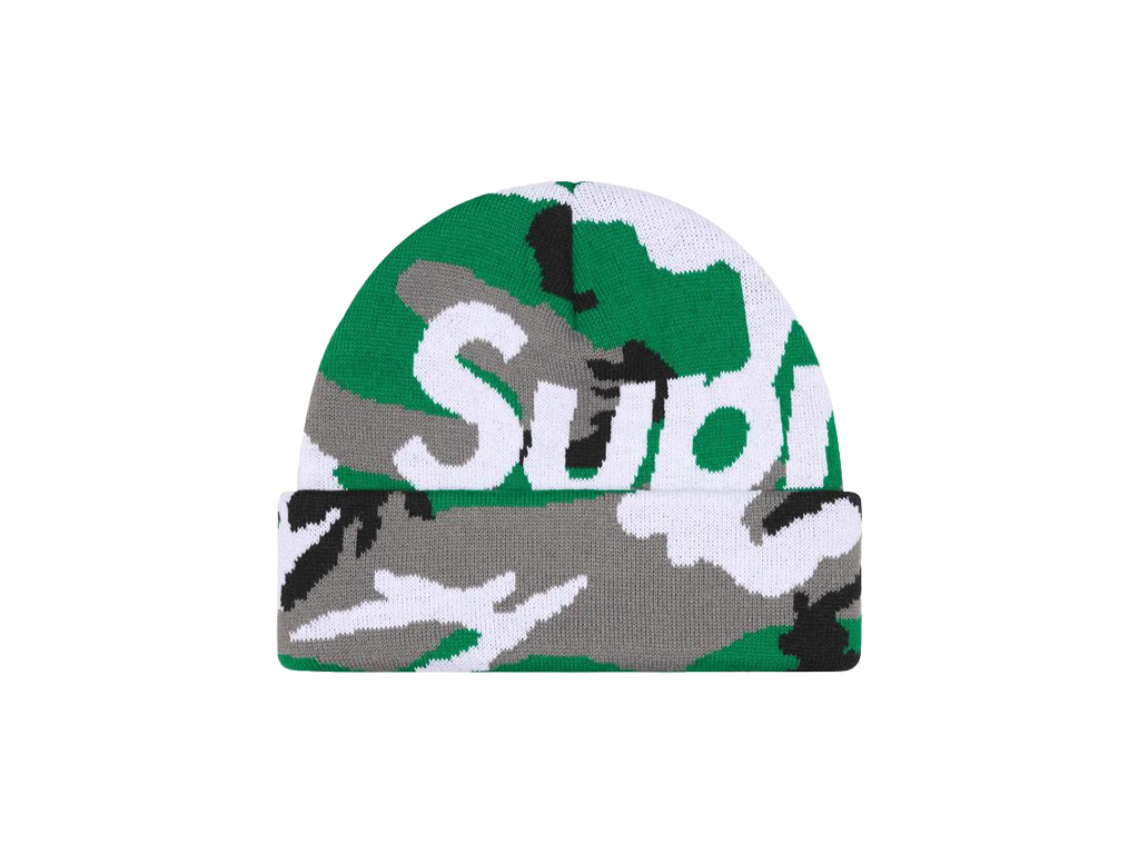 Supreme Camo Big Logo Beanie Green Camo-Supreme-pikastore.cz