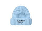 Supreme Classic Logo Chunky Ribbed Beanie (FW26) Light Blue