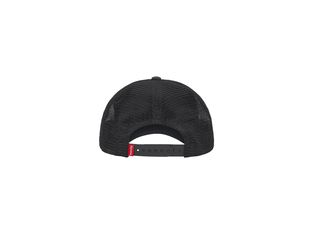 Supreme Crest Mesh Back 6-Panel Black-Supreme-pikastore.cz
