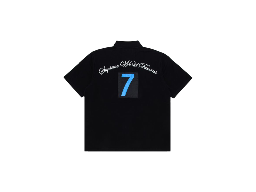 Supreme Cursive Polo Black
