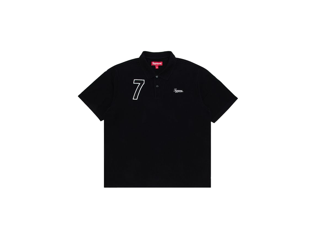 Supreme Cursive Polo Black