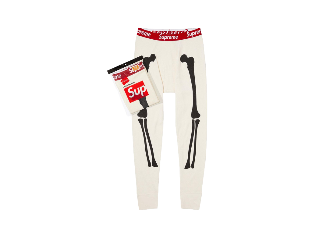 Supreme Hanes Bones Thermal Pant FW25 (1 Pack) White-Supreme-pikastore.cz