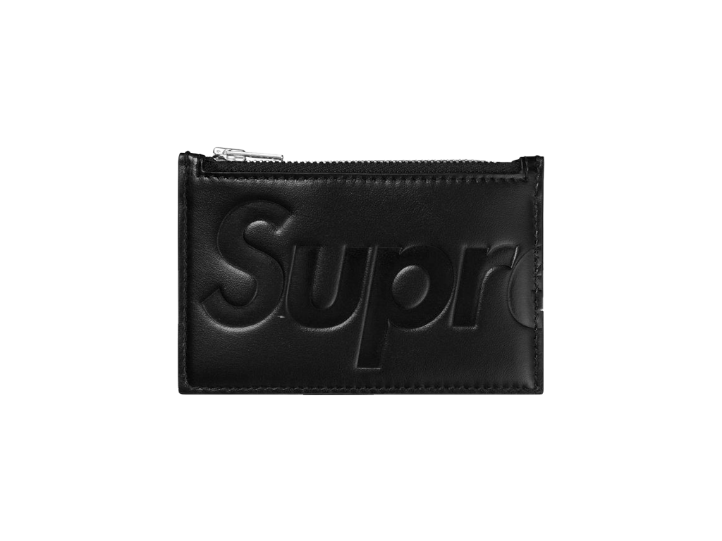 Supreme Leather Zip Card Holder Black-Supreme-pikastore.cz