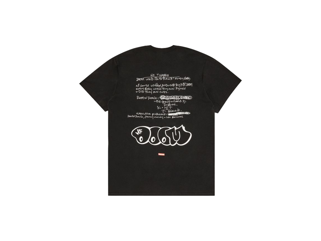 Supreme MF DOOM Tee Black