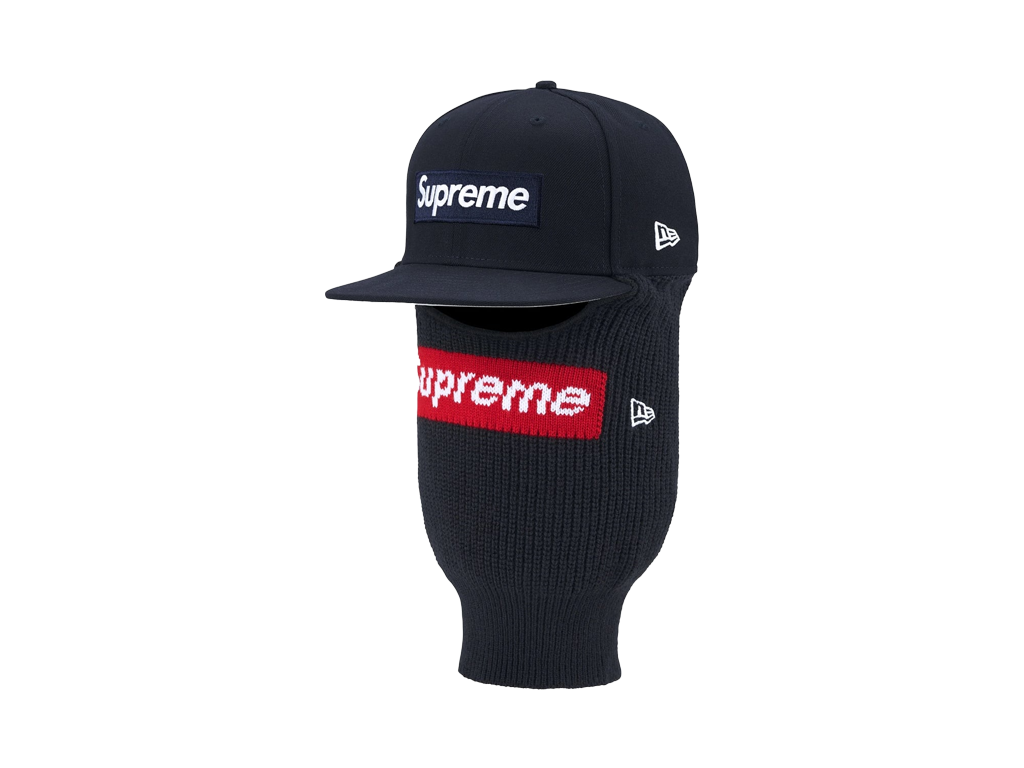 Supreme New Era Box Logo 59Fifty Balaclava Cap Navy-Supreme-pikastore.cz