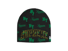 Supreme New Era Monogram Beanie Black