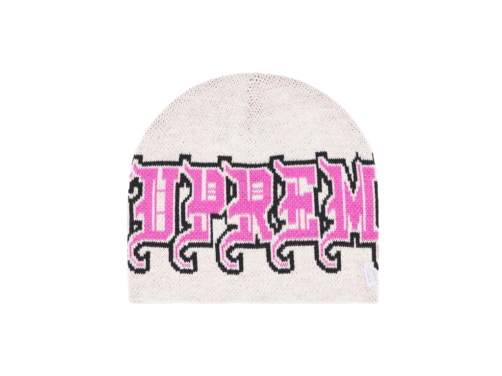 Supreme New Era Outline Beanie White-Supreme-pikastore.cz