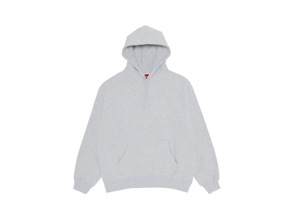 Supreme Satin Applique Hooded Sweatshirt (FW23) Ash Grey-Supreme-pikastore.cz