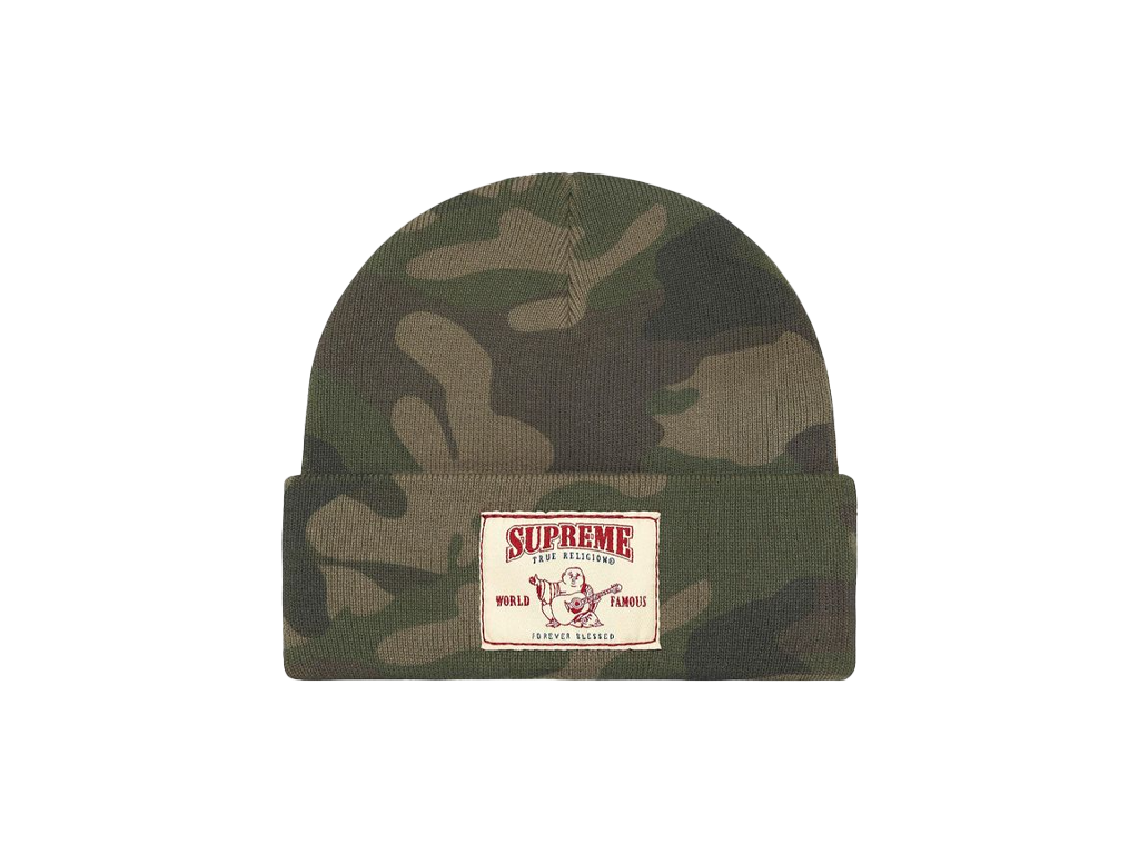 Supreme True Religion Beanie (FW25) Woodland Camo-Supreme-pikastore.cz