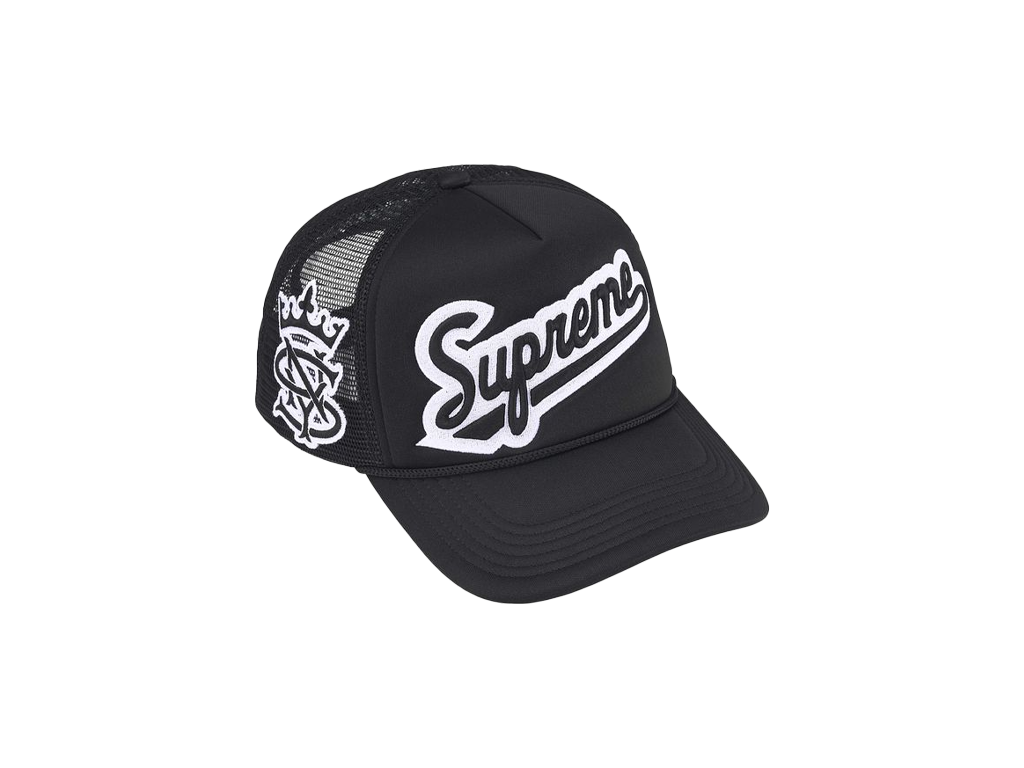 Supreme University Mesh Back 5-Panel Black-Supreme-pikastore.cz