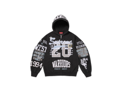 Supreme Warriors Applique Zip Up Hooded Sweatshirt black