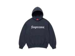 Supreme Washed Old English Hooded Sweatshirt Navy