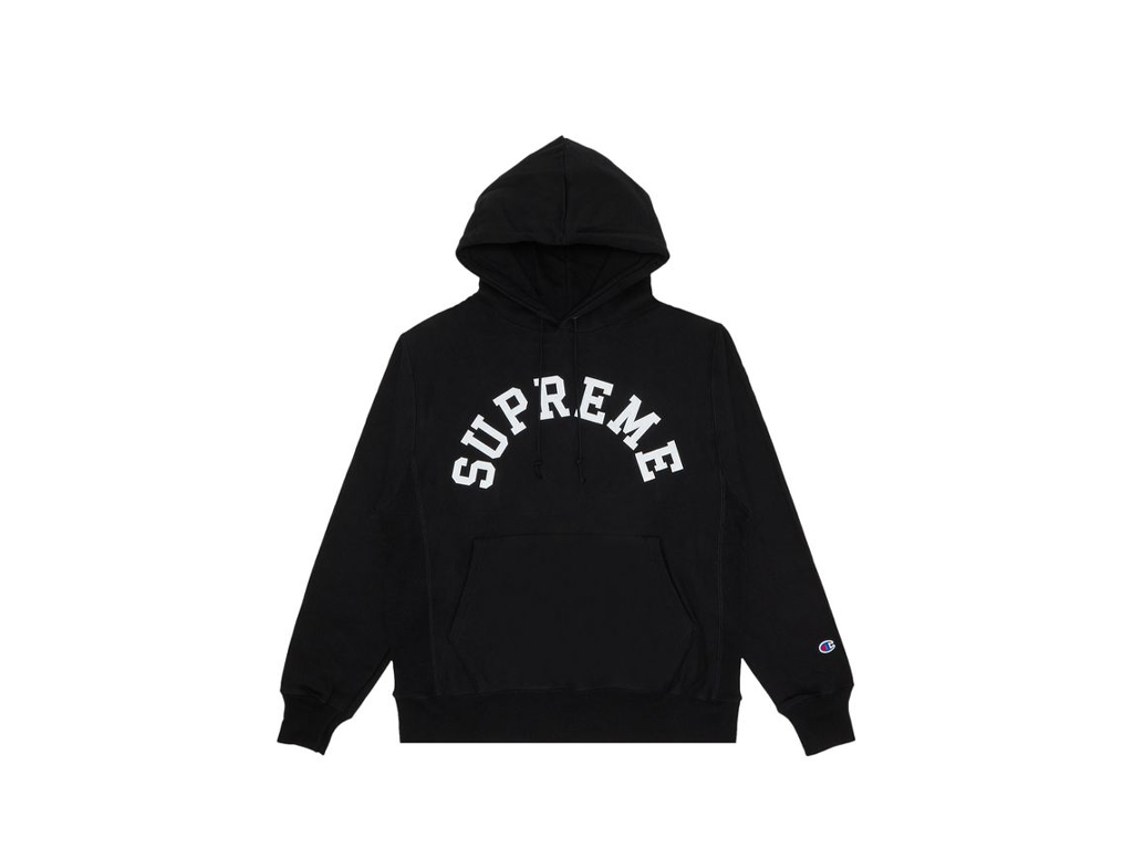 Supreme Champion Hooded Sweatshirt (SS25) Black-Supreme-pikastore.cz