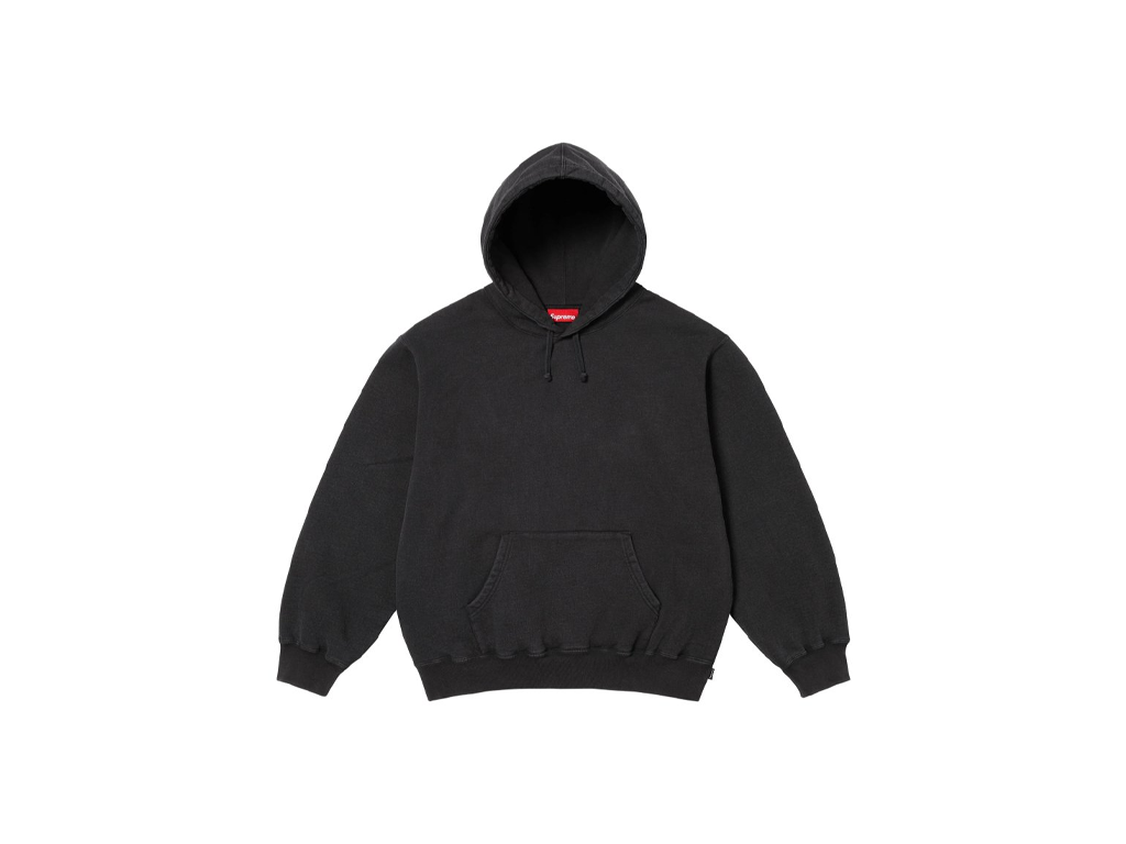 Supreme Frayed Hooded Sweatshirt Black-Supreme-pikastore.cz