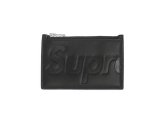 Supreme Leather Zip Card Holder Black