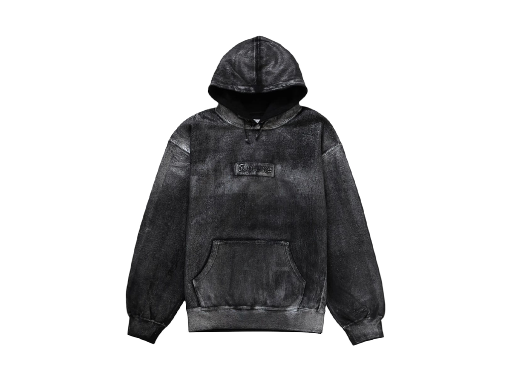 Supreme MM6 Maison Margiela Foil Box Logo Hooded Sweatshirt Black-Supreme-pikastore.cz