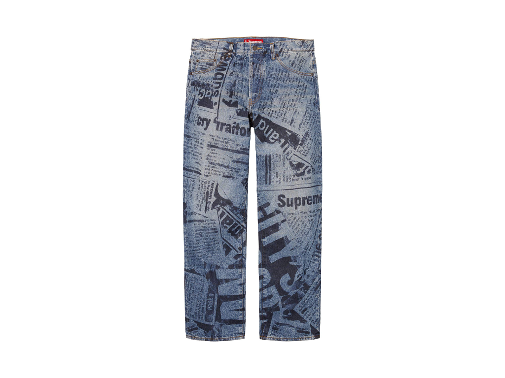 Supreme Regular Jean (SS25) Newspaper-Supreme-pikastore.cz