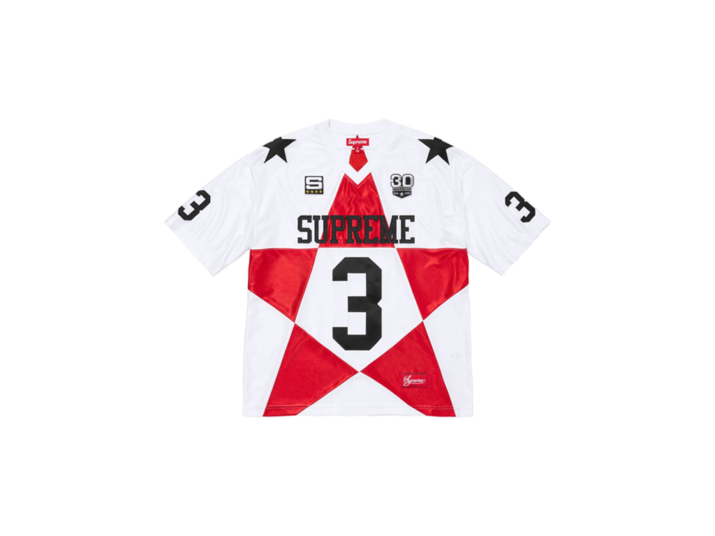 シャツ Supreme Star Football Jersey White Supreme Star シャツ Supreme Star Football Jersey White Supreme Star