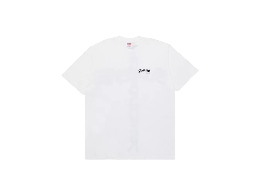 Supreme Thrasher Cross Tee White-Supreme-pikastore.cz