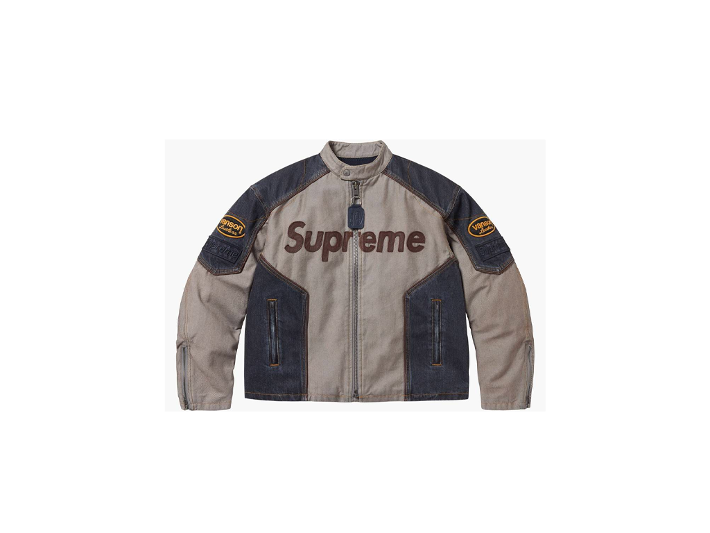 Supreme Vanson Leathers Cordura Cotton Jacket Denim-Supreme-pikastore.cz
