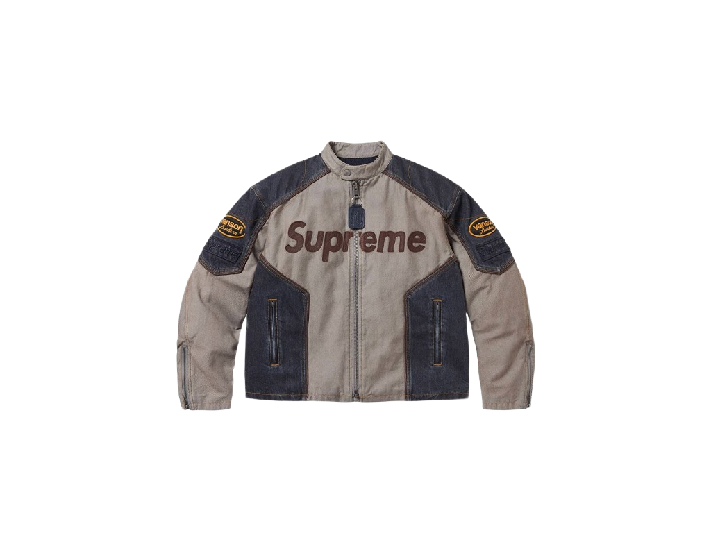 Supreme Vanson Leathers Cordura Cotton Jacket Denim-Supreme-pikastore.cz