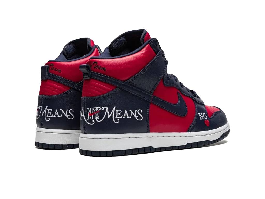 Supreme x Dunk High SB By Any Means - Red Navy-Nike-pikastore.cz