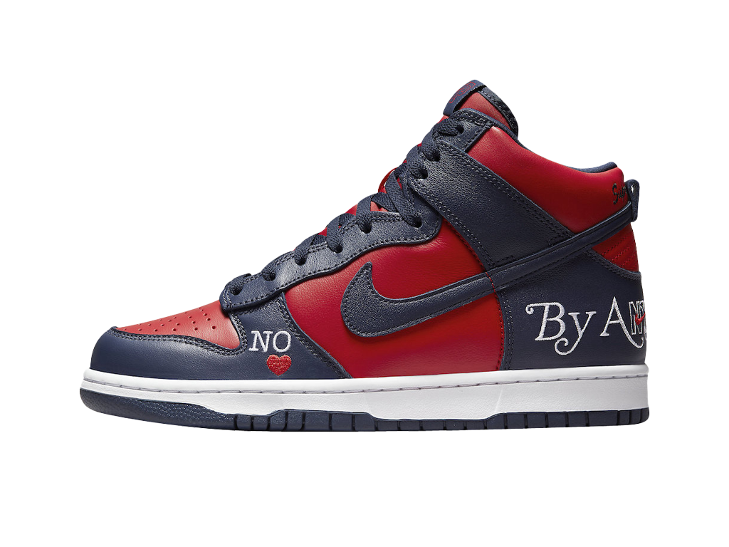 Supreme x Dunk High SB By Any Means - Red Navy-Nike-pikastore.cz