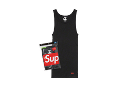 Supreme x Hanes Tank Tops (3 Pack) Black